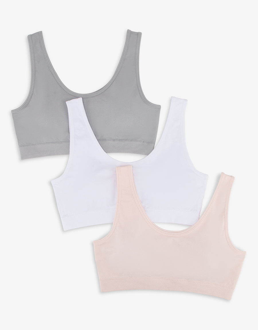 Seamless Padded Croptops (Pack Of 3)