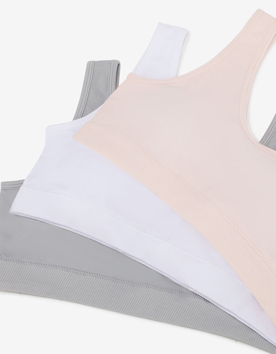 Seamless Padded Croptops (Pack Of 3)