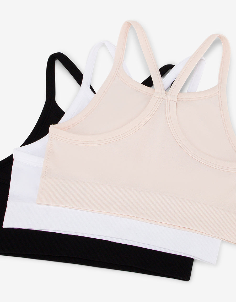Seamless Padded Sports Bras (Pack Of 3)