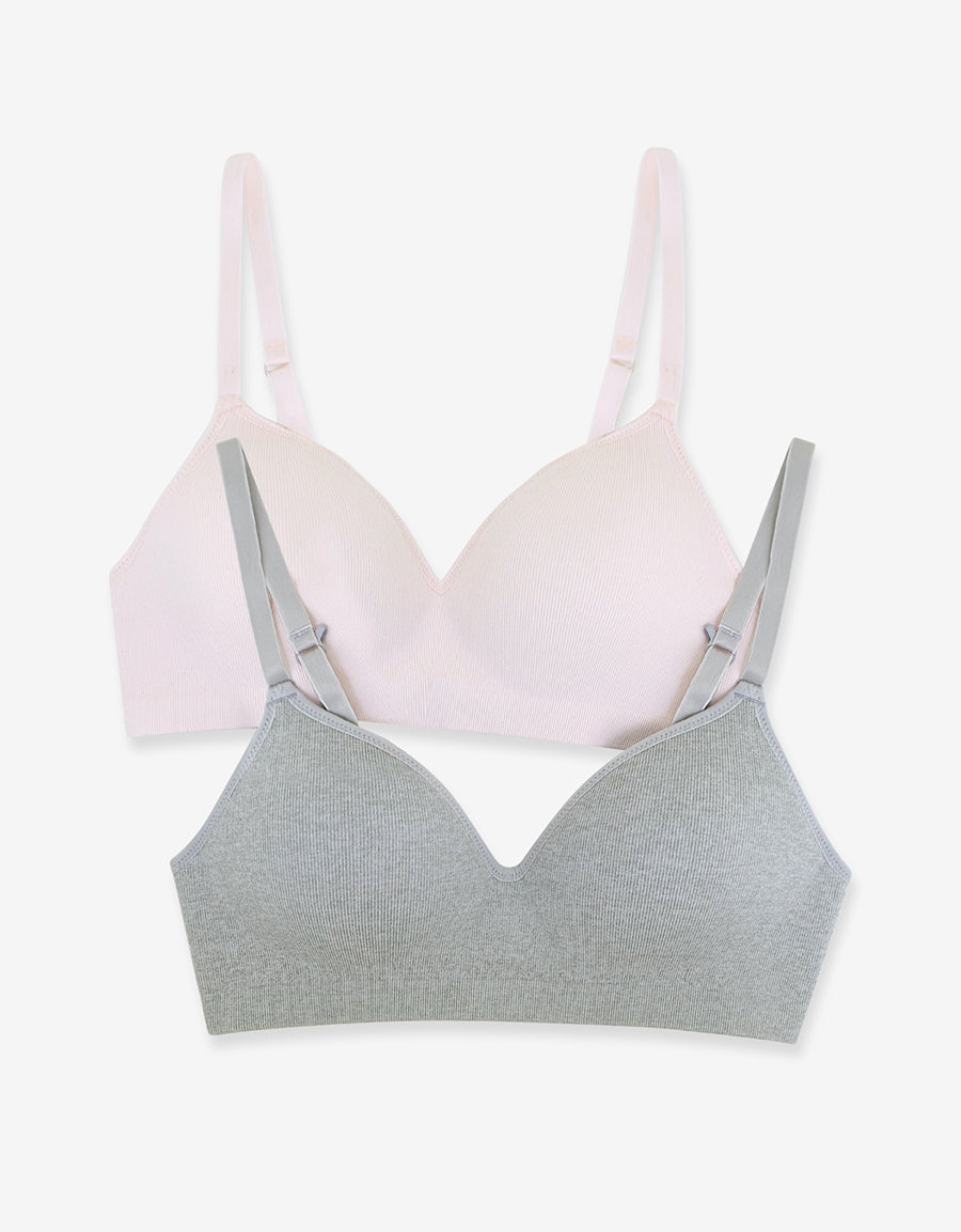 Seamless Non-Wired T-Shirt Bras (Pack Of 2)
