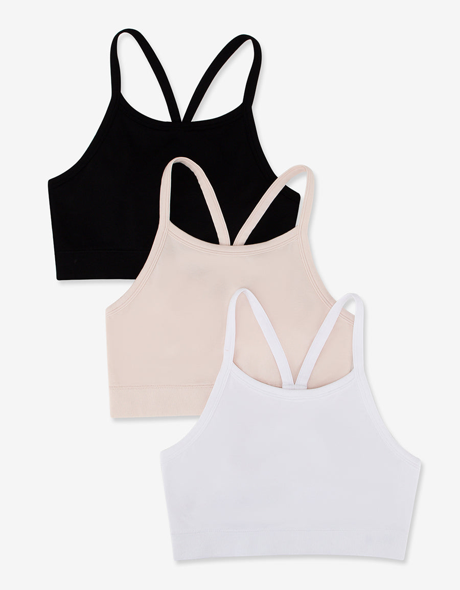 Seamless Sports Non-Padded Croptops (Pack Of 3)