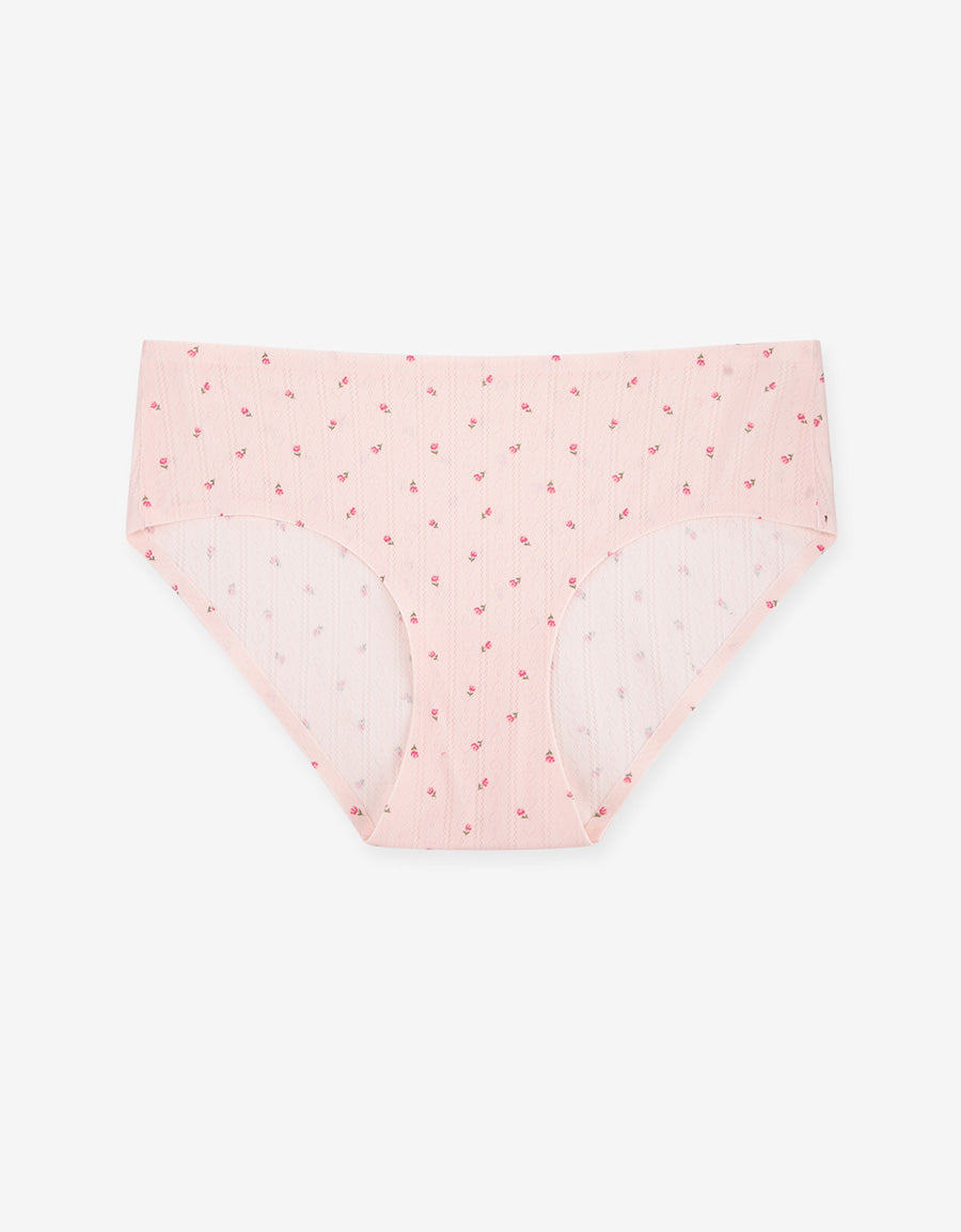 Floral Print Microfiber Brief