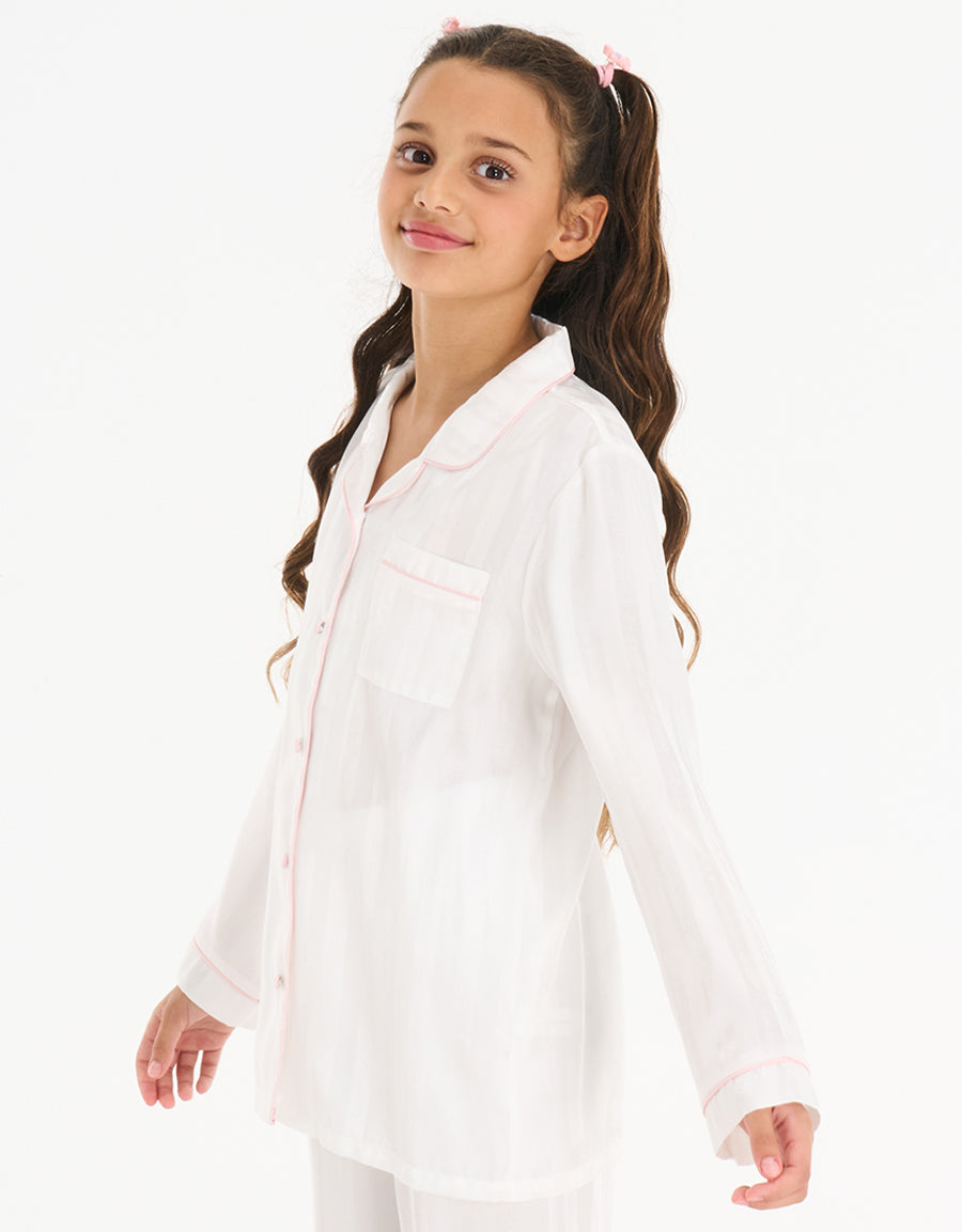 Long Sleeve Satin Pajama Set
