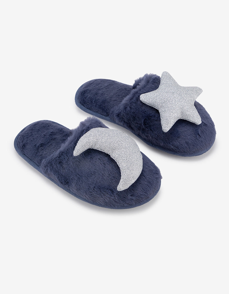 Star & Moon Closed Toe Slippers