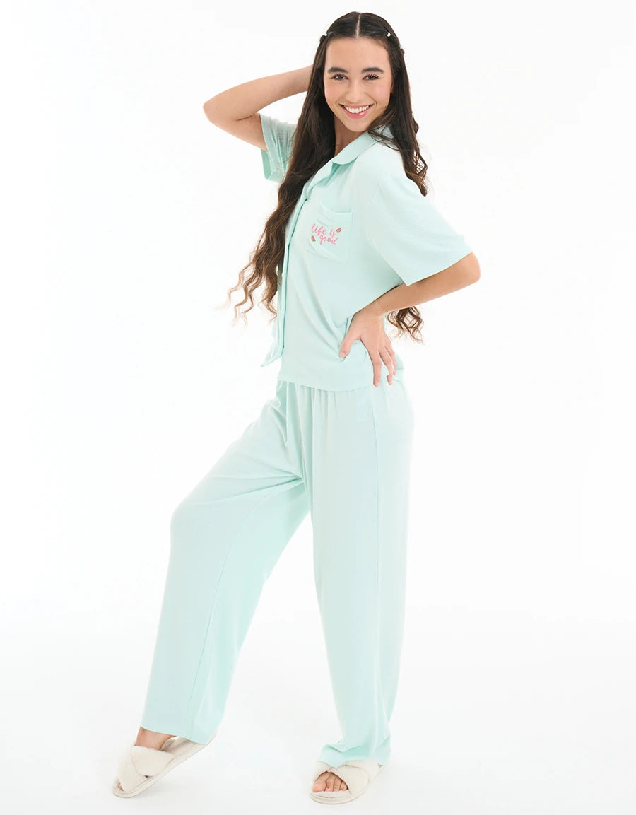 Ribbed Pajama Set