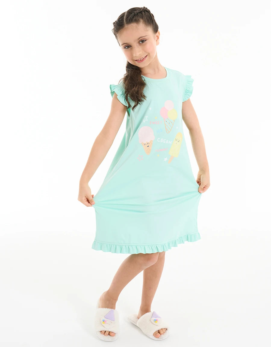 Ice Cream Print Sleep Dress