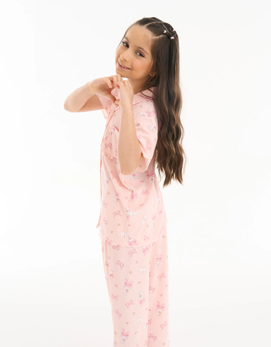 Hunny Bunny Print Pajama Set