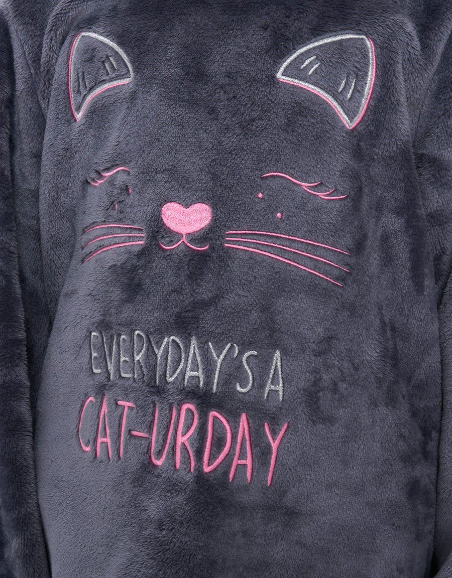 Grey Fleece Pajama Set