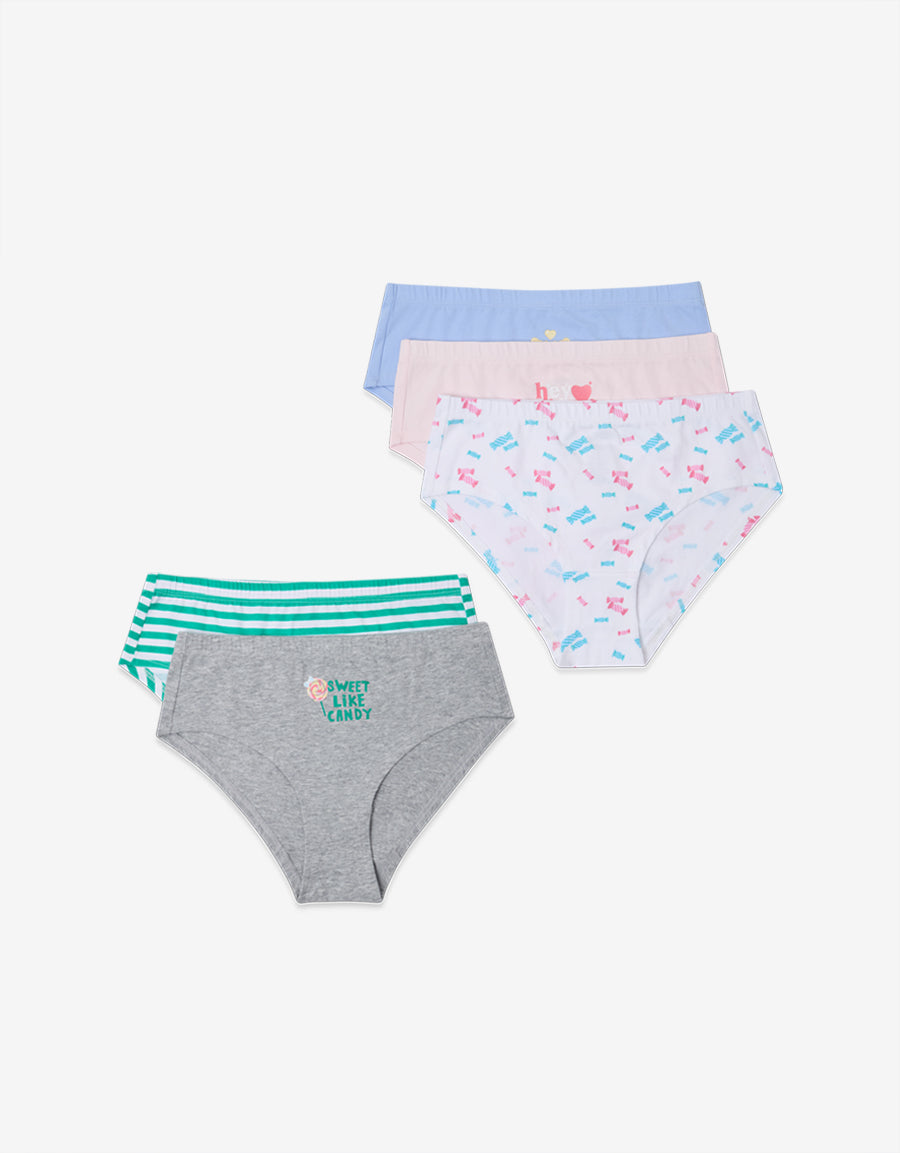 5-Pack Cotton Boxer Panty in Multicolor
