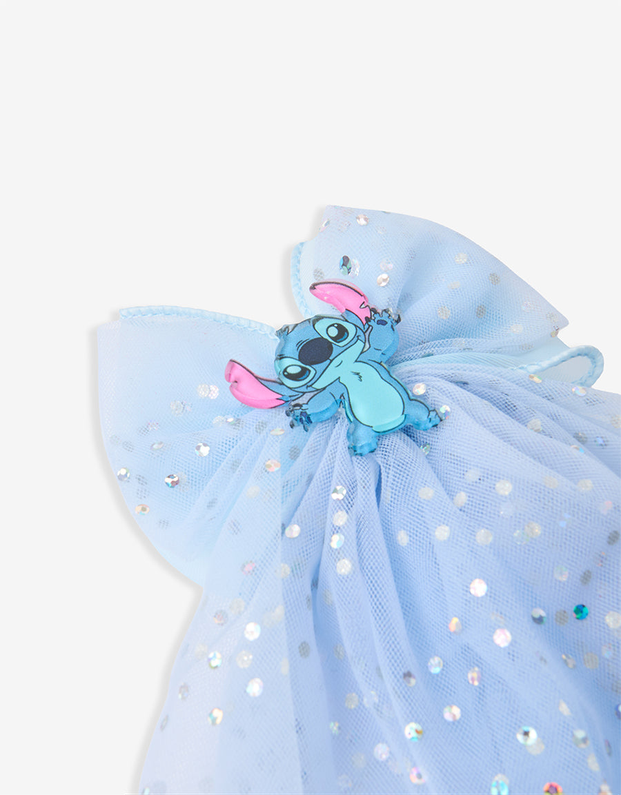Disney Stitch Tulle Hair Bow Clip
