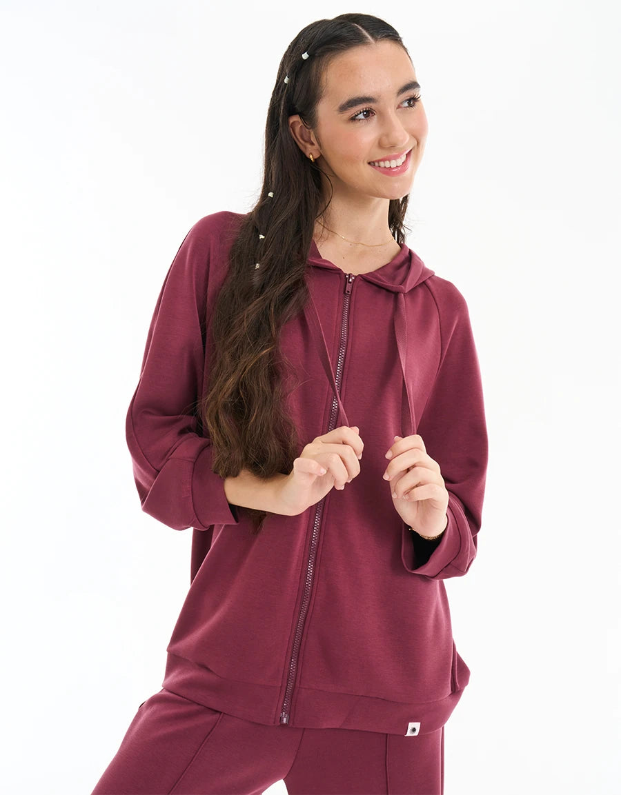 Modal Zip-Up Hoodie Jacket