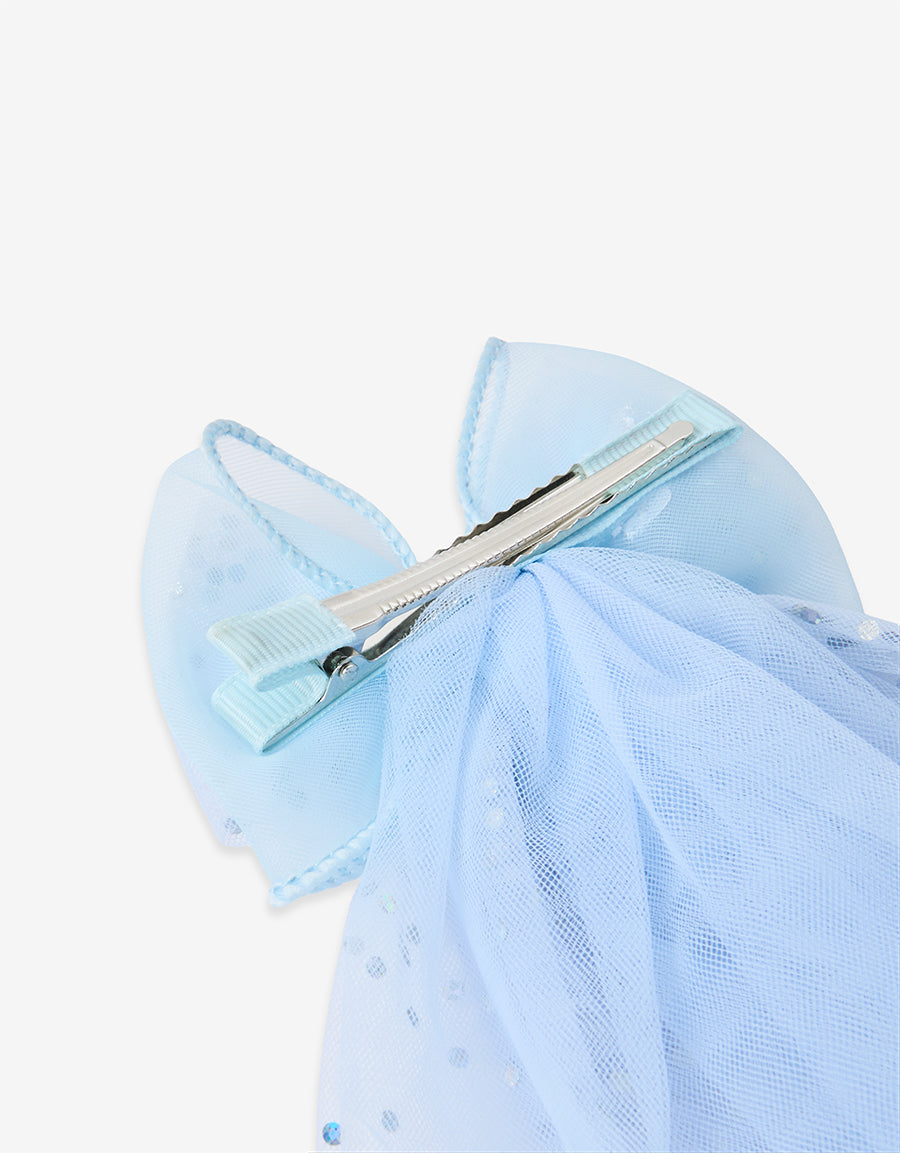 Disney Stitch Tulle Hair Bow Clip