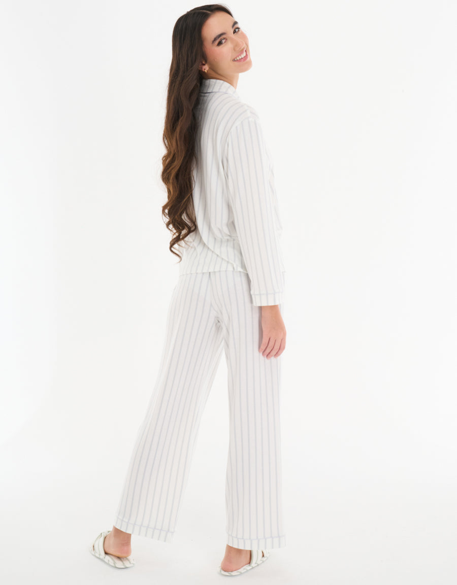 Striped Long Sleeve Pajama Set